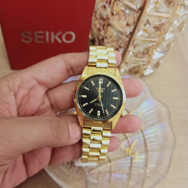 Sale! Seiko Gold and Black Watch for Men | Shopee Philippines