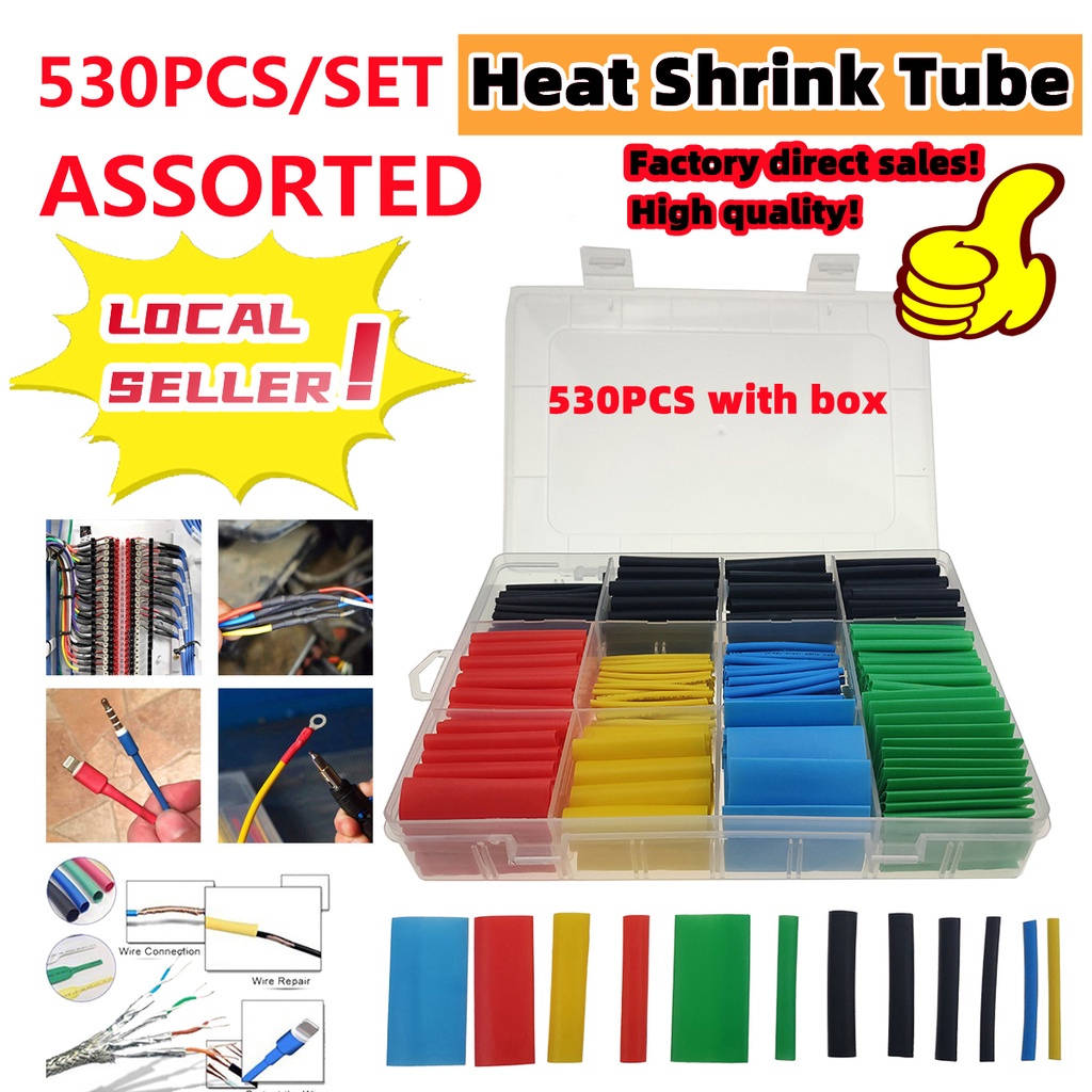Have Long Lasting Insulation Function 3:1 Heat Shrink Tube with Storage Box 6 Sizes for Cable Wire Repair 270 pcs Dual Wall Heat Shrink Tubing kit Black and Red Have Long Lasting Insulation Function 3:1 Heat Shrink Tube with Storage Box 6 Sizes for Cable Wire Repair 270 pcs Dual Wall Heat Shrink Tubing kit Black and Red