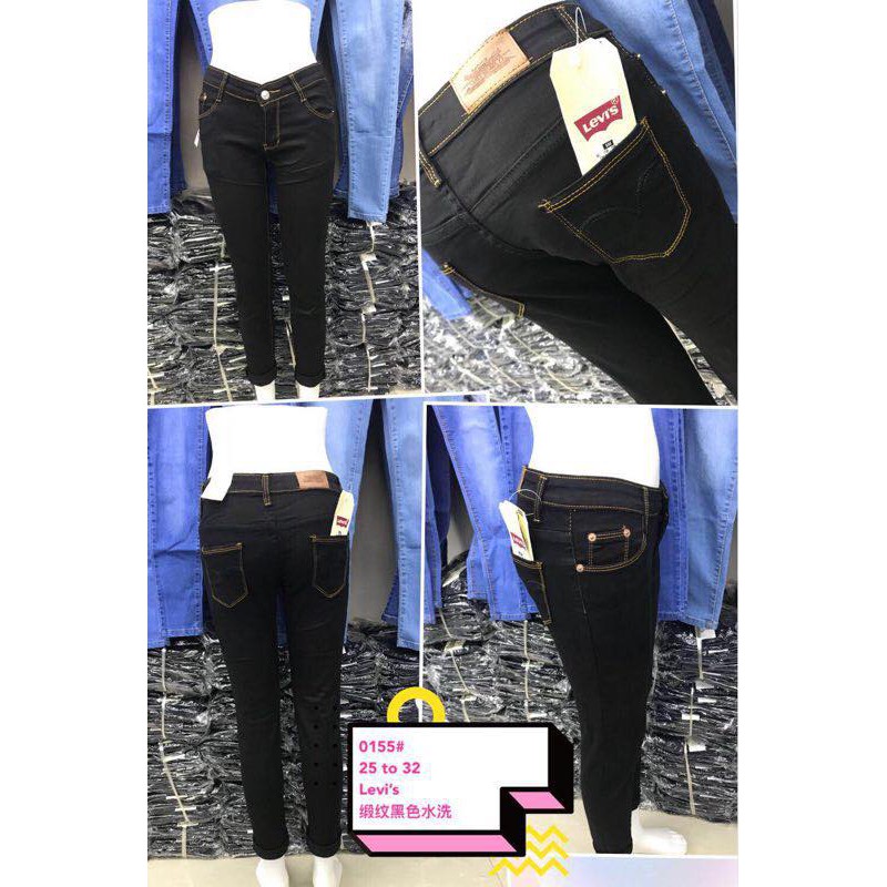 levi's black skinny