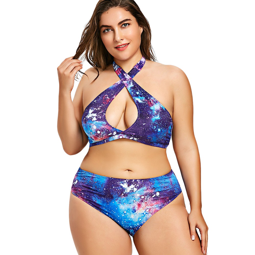 plus size galaxy swimsuit