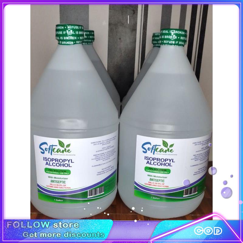 Softcare Isopropyl Alcohol 70 Solution 1 Gallondisinfectant Shopee