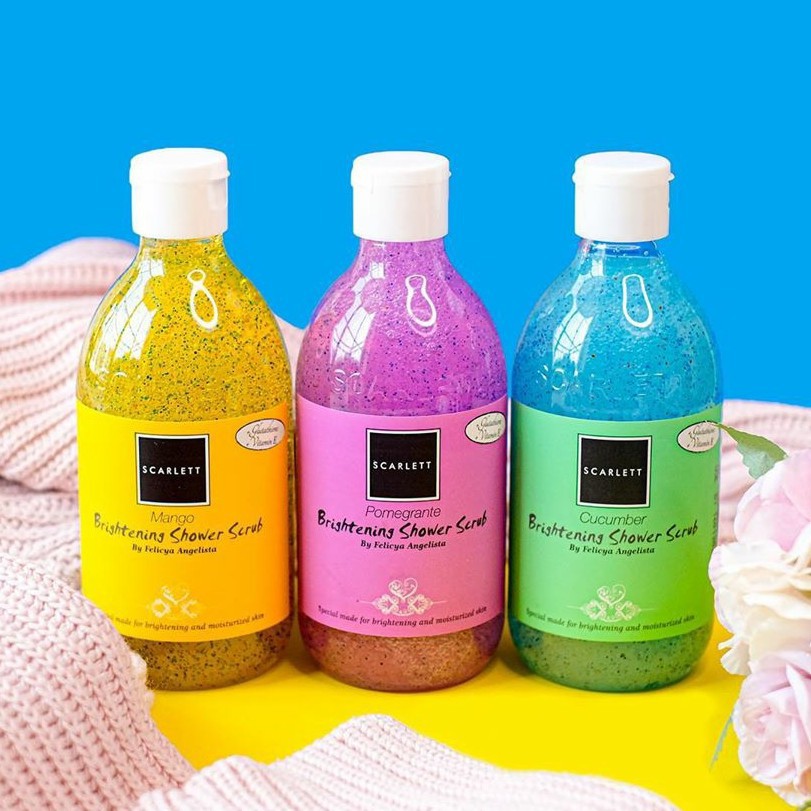 shower scrub pomegranate