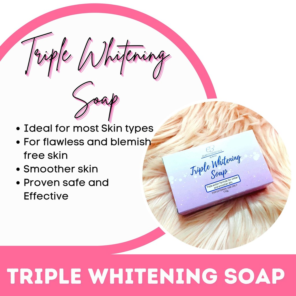 TRIPLE Whitening Soap TRI FACTOR FORMULA Clarity Essentials