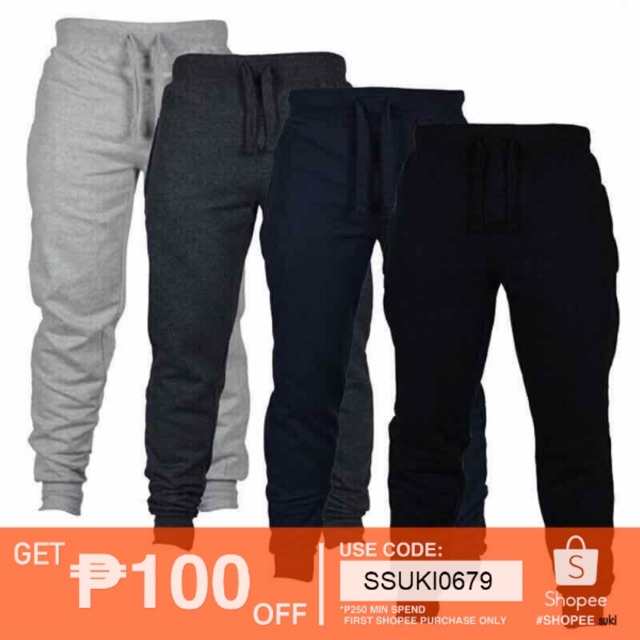 plain cotton joggers