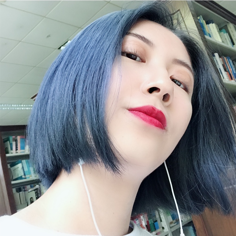◕✓☃Fog blue black hair dye 2021 popular color net red students dye the dark  green plant hair cream a | Shopee Philippines