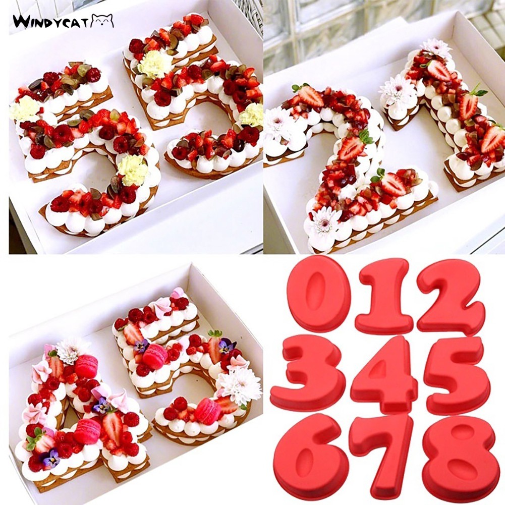 number 5 cake mold