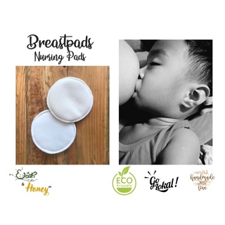 1pair Washable Breastpads for Nursing Mothers (5 layer with Leak - proof layer) [Earth&HoneyPh]