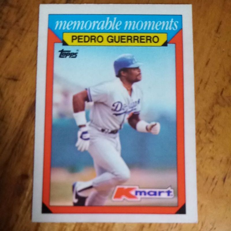 Pedro Guerrero Los Angeles DODGERS 1988 Kmart Memorable Moments MLB