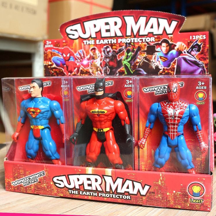 batman superman spiderman figures