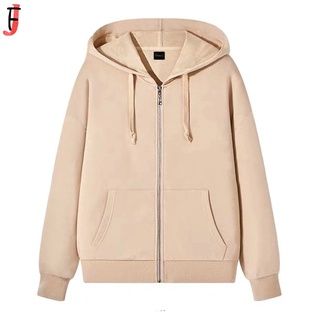 Jinfeng Jeans Plain Hoodie Jacket With Zipper For Unisex 5 Colors #1988