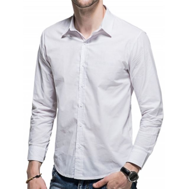 mens white shirt slim fit