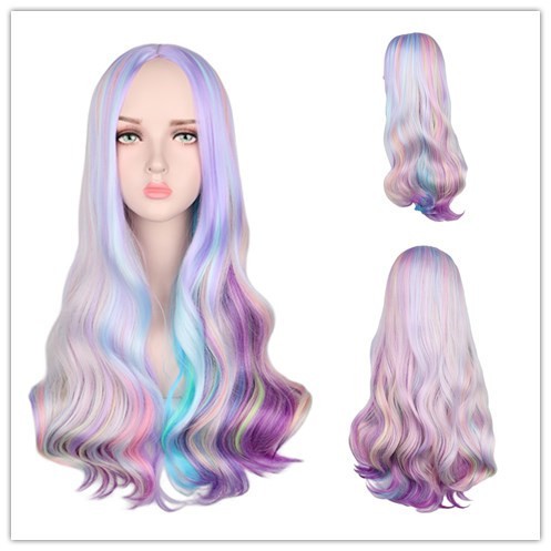 Fashion Women Lolita Long Straight Full Hair Cosplay Party Anime