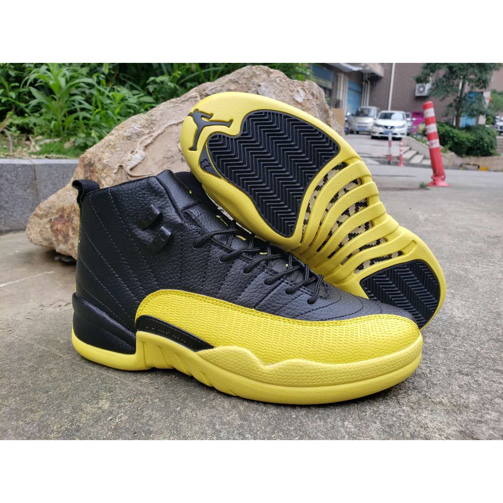 air jordan 12 yellow and black