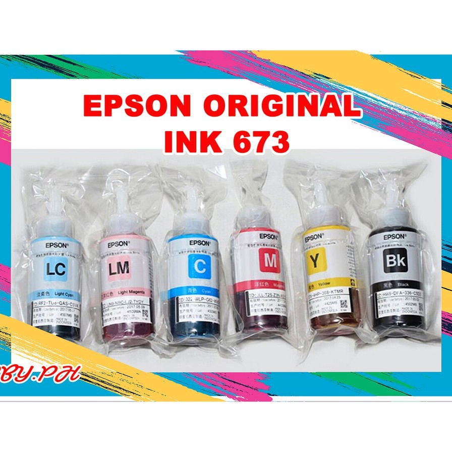 Epson Original Ink（673）set 6colors Shopee Philippines 