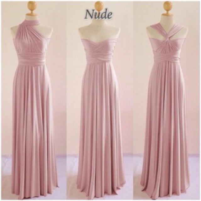 nude pink dress