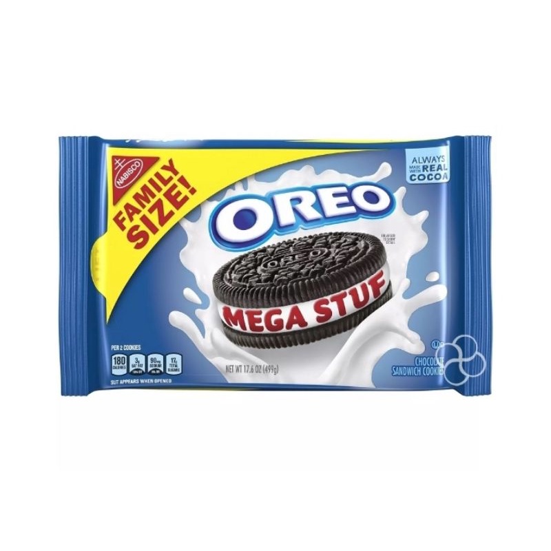 Oreo Mega Stuff Sandwich Cookies Family Size 499g | Shopee Philippines