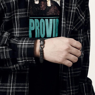 Creative Design Bracelet For Men Fashion Bangle Black Dragon Snake Bone Chain Jewelry Gift #4