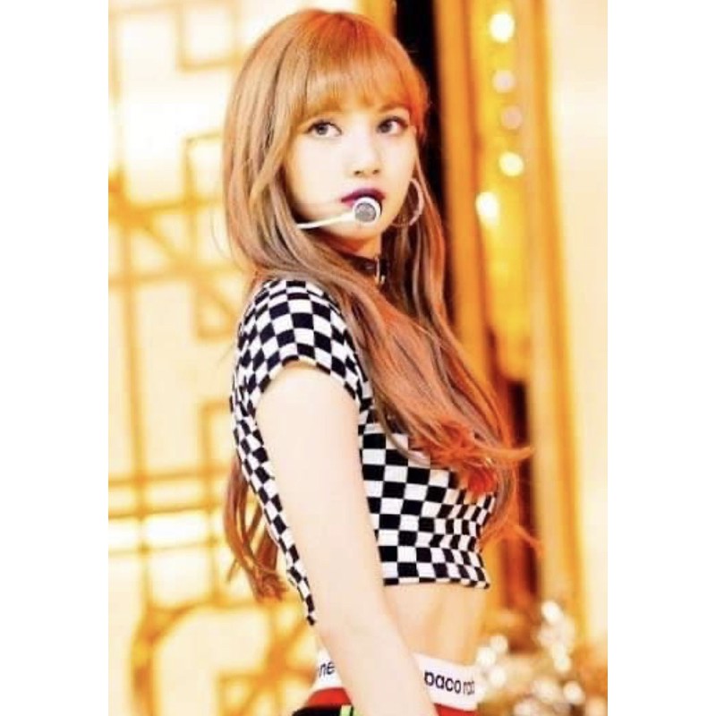 checkered crop top BlackPink Lisa Style | Shopee Philippines