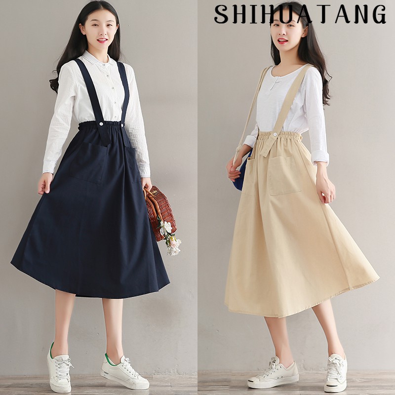 overall midi skirt