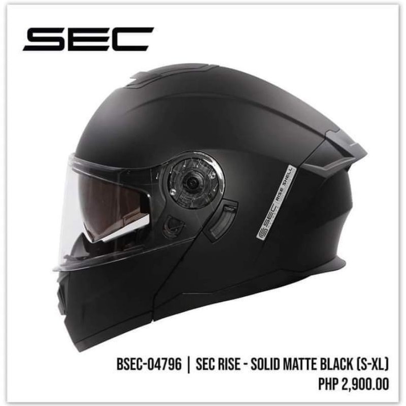 sec modular helmet matte black