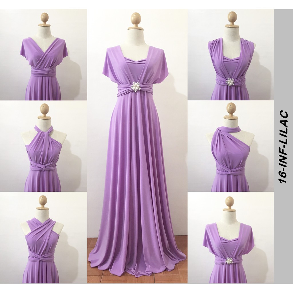 dark lilac infinity dress