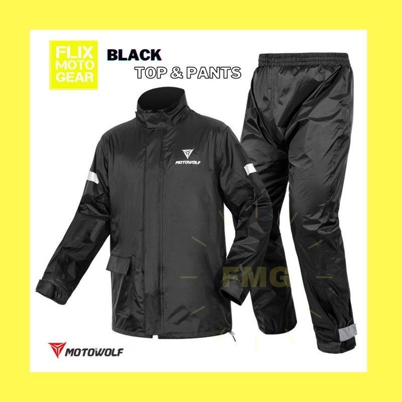 good!Motowolf Rain Coat & Pants (Reflective and Waterproof) Shopee