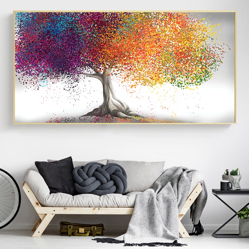Autumn Fallen Leaves Posters Yellow Tree Canvas Paintings Landscape Art Picture On The Wall Home Decoration Cuadros For Bedroom