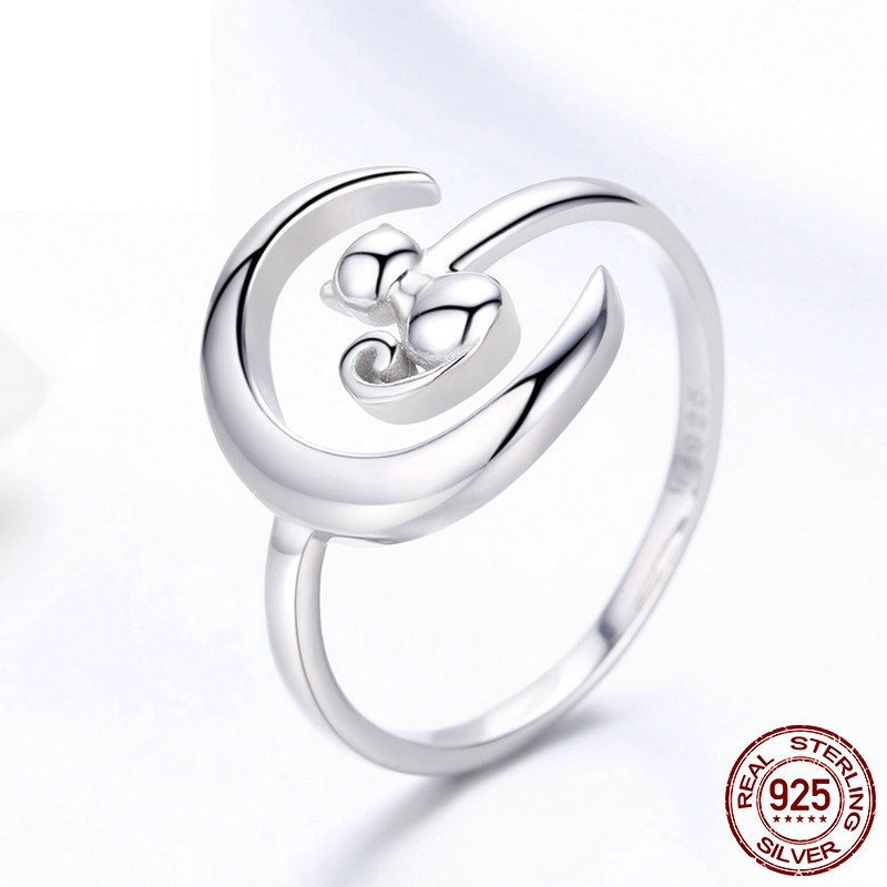 Cat Sterling Silver Adjustable Ring