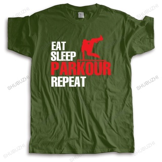 Gildan New Eat Sleep Parkour Reapeat Free Runn T Shirt Funny Parkour Runner Adult 100% Cotton Customized streetwear Tees T-shirt #2