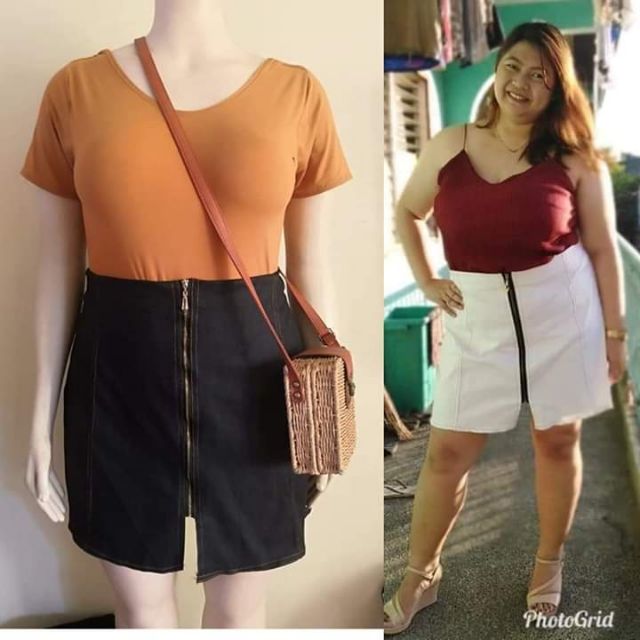 plus size skirt shopee