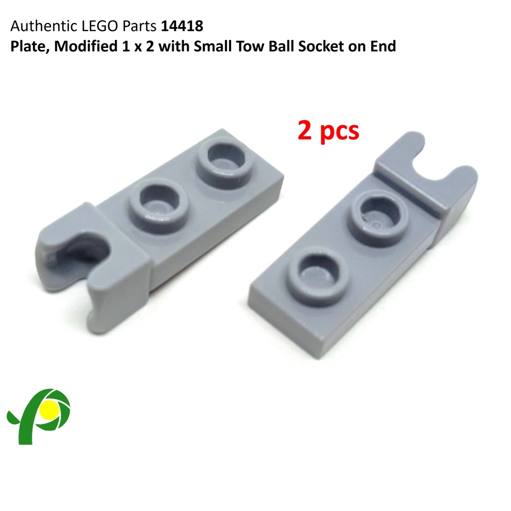 LEGO Parts QTY 20 No 14418 Light Bluish Gray Plate 1 x 2 w Tow Ball Socket