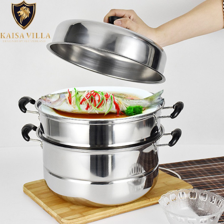 Kaisa Villa steamer 3 layer stainless food steamer stainless steamer 3