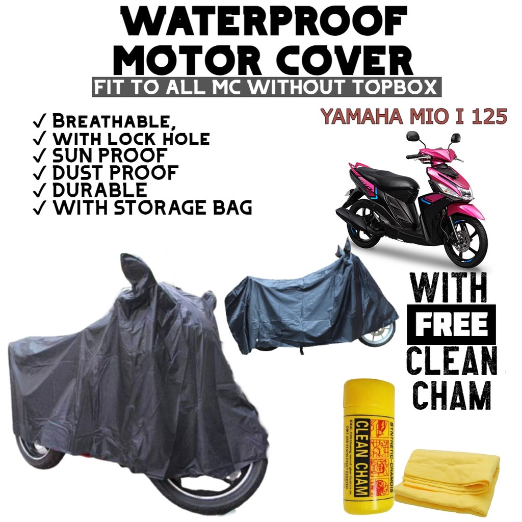 YAMAHA MIO i 125 MOTOR COVER Original WITH FREE CHAM CLEAN waterproof ...