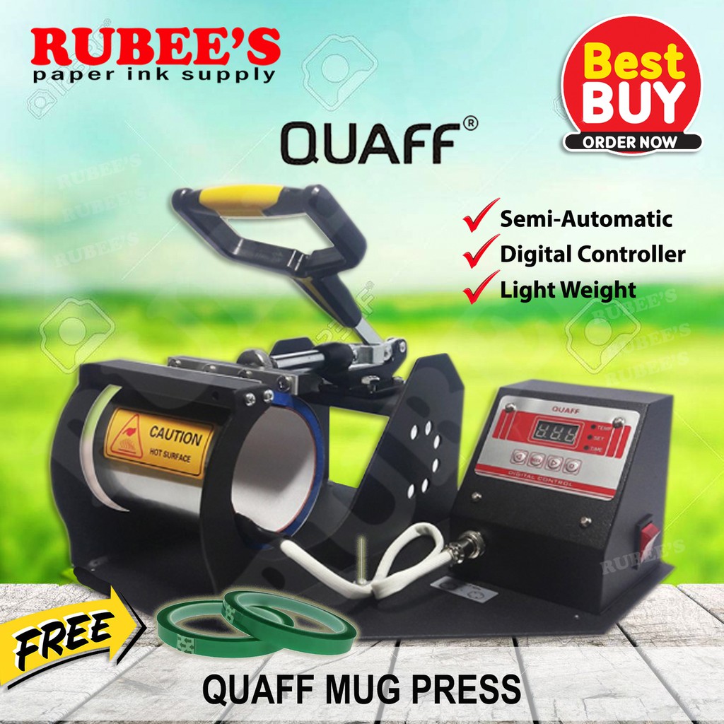 Quaff Mug Press Machine With Free 2 Pieces Thermal Tape Shopee Philippines 0921