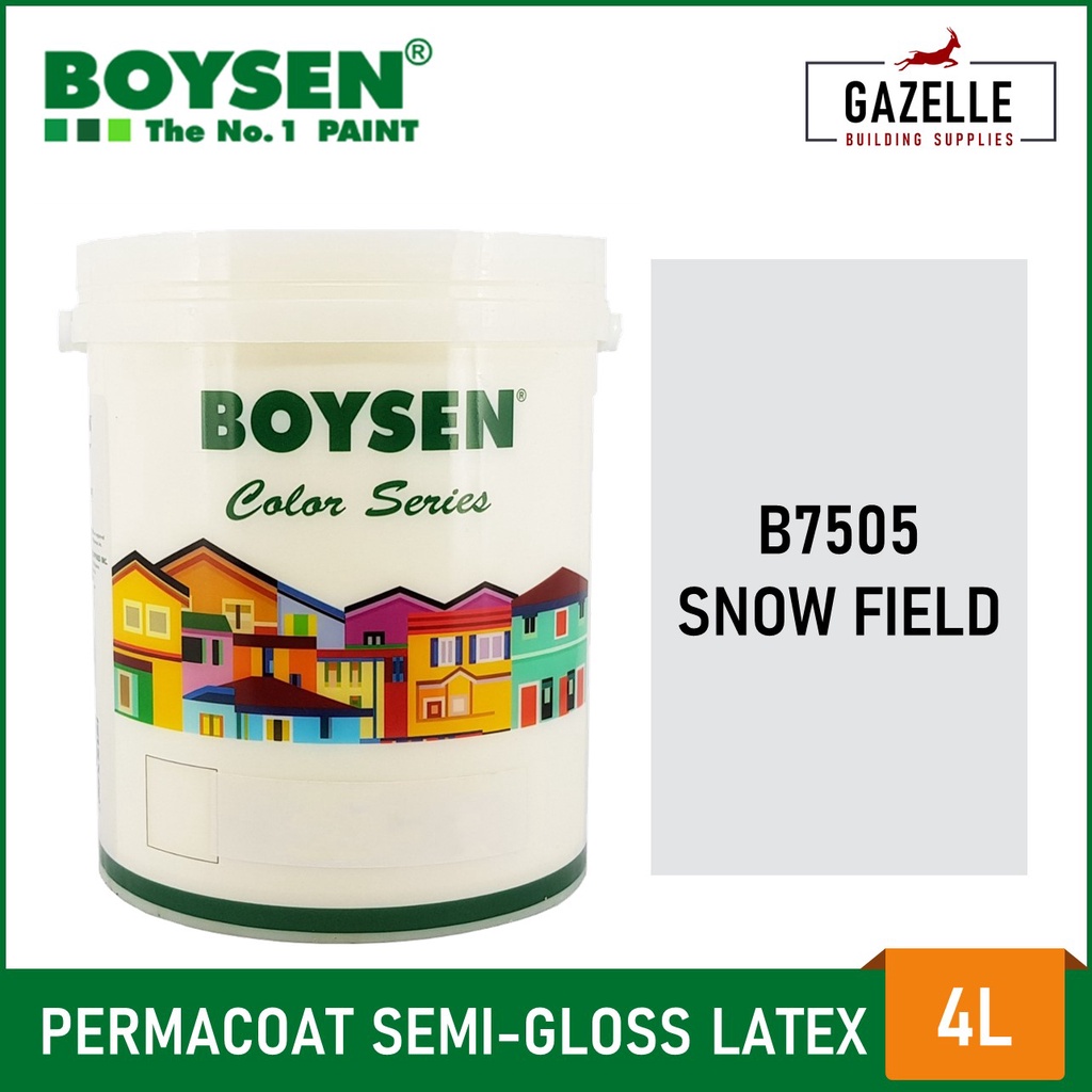 Boysen Permacoat Semi-Gloss Latex Snow Field B7505 Acrylic Latex Paint ...