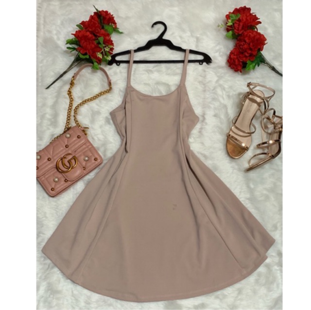 beige day dress