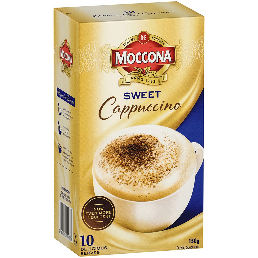 Moccona Instant Coffee Sweet Cappuccino 10 Sachets/Box 150g Shopee