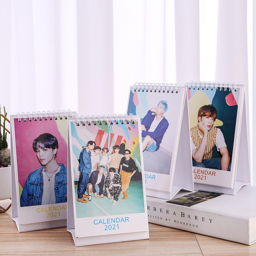 Kpop 21 Desk Calendar Bts Jimin V Jungkook Suga Jin Rm J Hope Photo Table Calendars Shopee Philippines