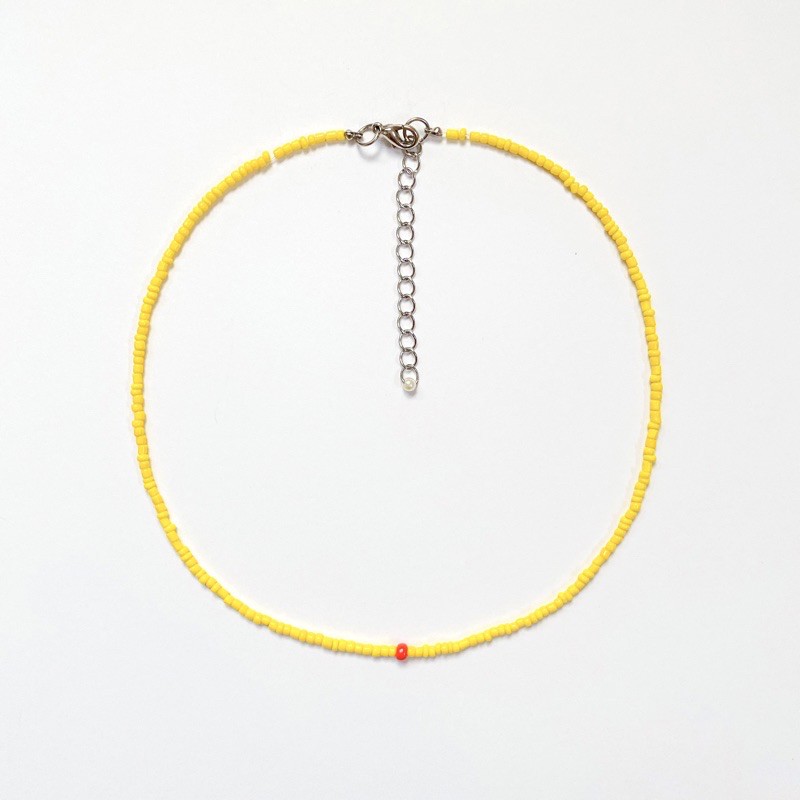 Handmade Beads Choker Necklaces Yellow Mustard Shopee Philippines