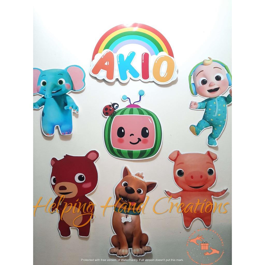 COCOMELON CHARACTER CUT-OUTS FOR PARTY DECORATIONS | Shopee Philippines