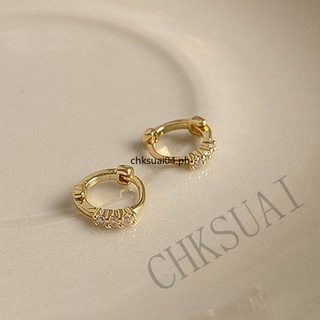 1 Pair 14K Gold-plated helix earrings Mini Zircon Hoop earings for women piercing earring set Cubic Zirconia Cartilage Earing Stu #8