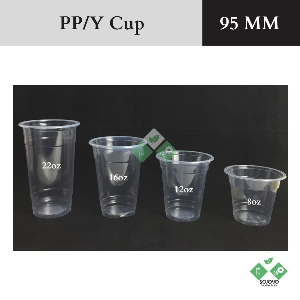 Y/ PP Cup 95 MM (100 pcs/ Bndl) Disposable Plastic Cups/Milk Tea Cups