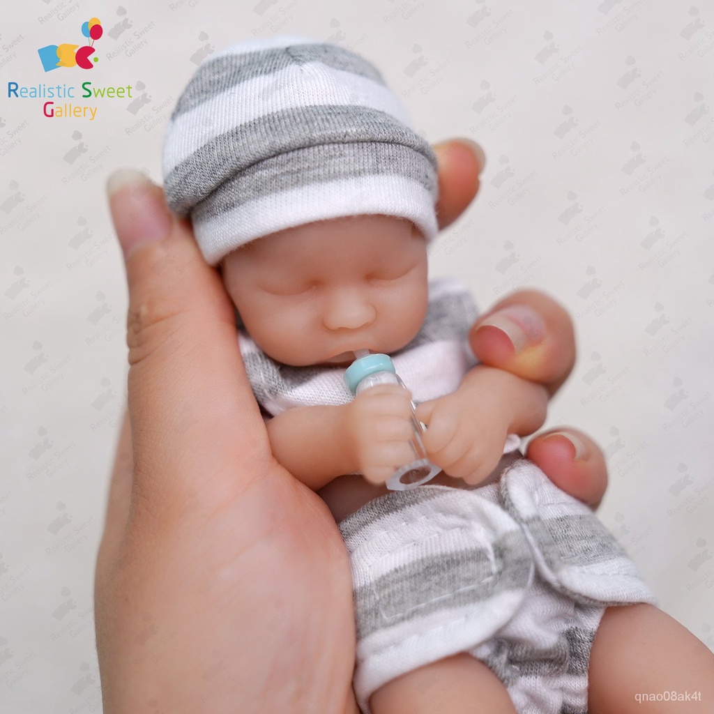 Rsg 6 Inches 15cm Bebes Reborn Dolls Silicone Full Body Sleeping April Lifelike Mini Reborn Doll Sur Shopee Philippines
