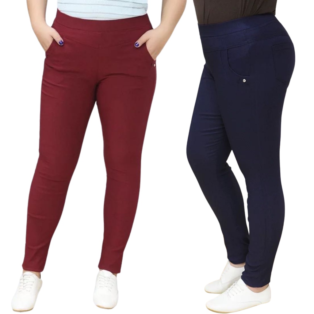 Plus Size Pants 3237 Stretchable Garterize Pants For Women WILLING