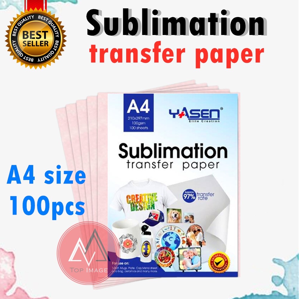 Yasen Sublimation Transfer Paper For Use In Shirts Eco Bag Mesh Caps Mouse Pad Shopee Philippines