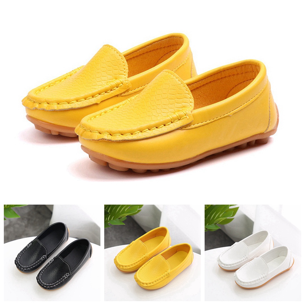 leather yellow shoes