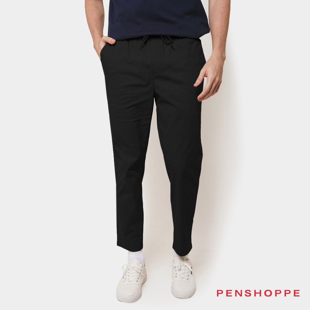 Penshoppe Men's Ankle Length Drawstring Pants (Black/Khaki/Navy Blue ...