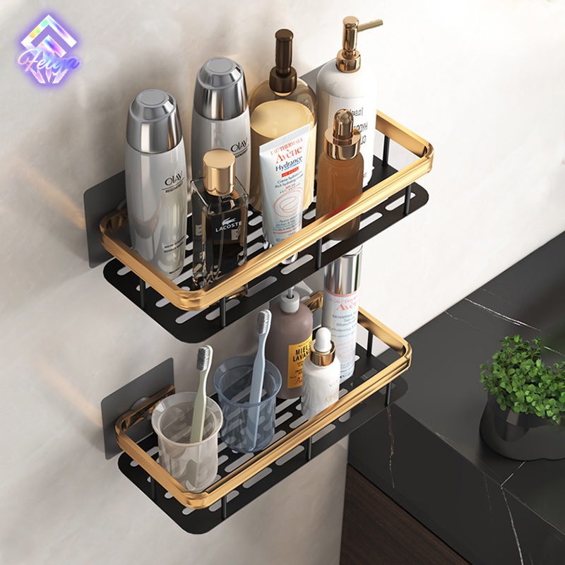 FEIYA Bathroom Organizer Corner Rack Shelf Rust Proof Aluminum Toilet