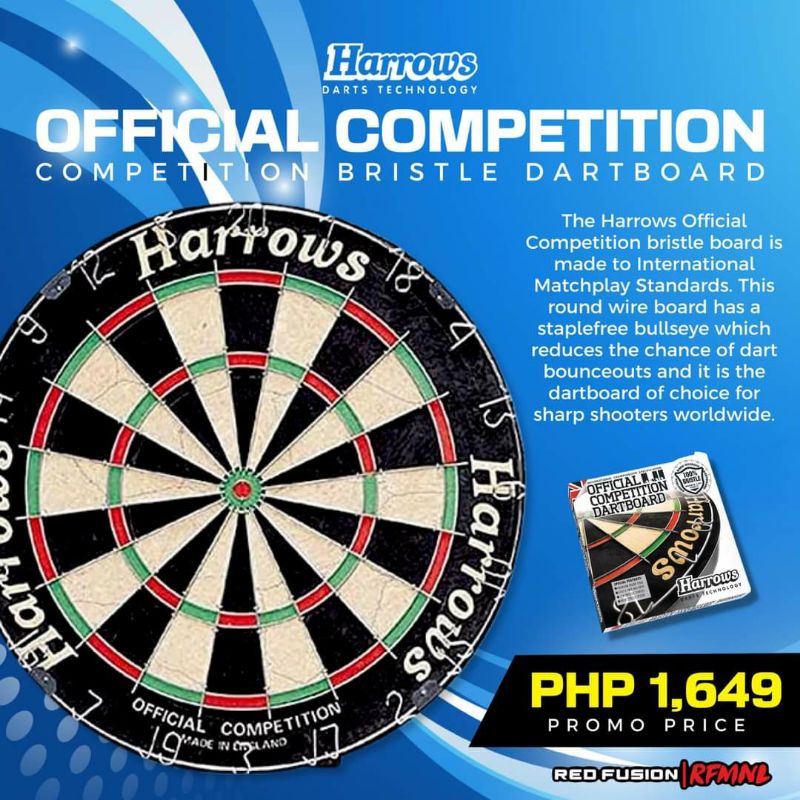 Harrows Official Competition Dartboard | Shopee Philippines