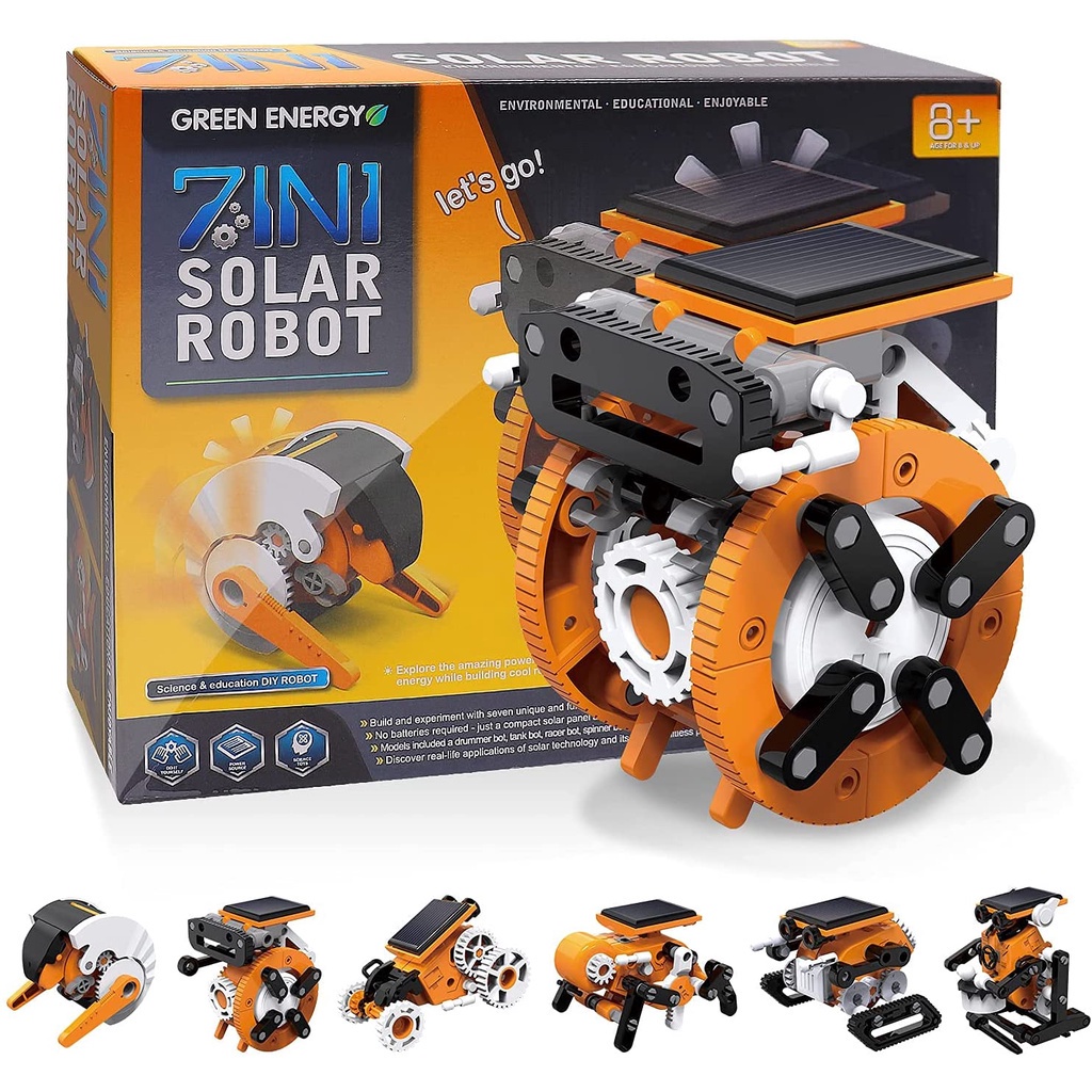 Stem Toys for Boys and Girls, 7-in-1 Education Solar Robot Toys Solar ...